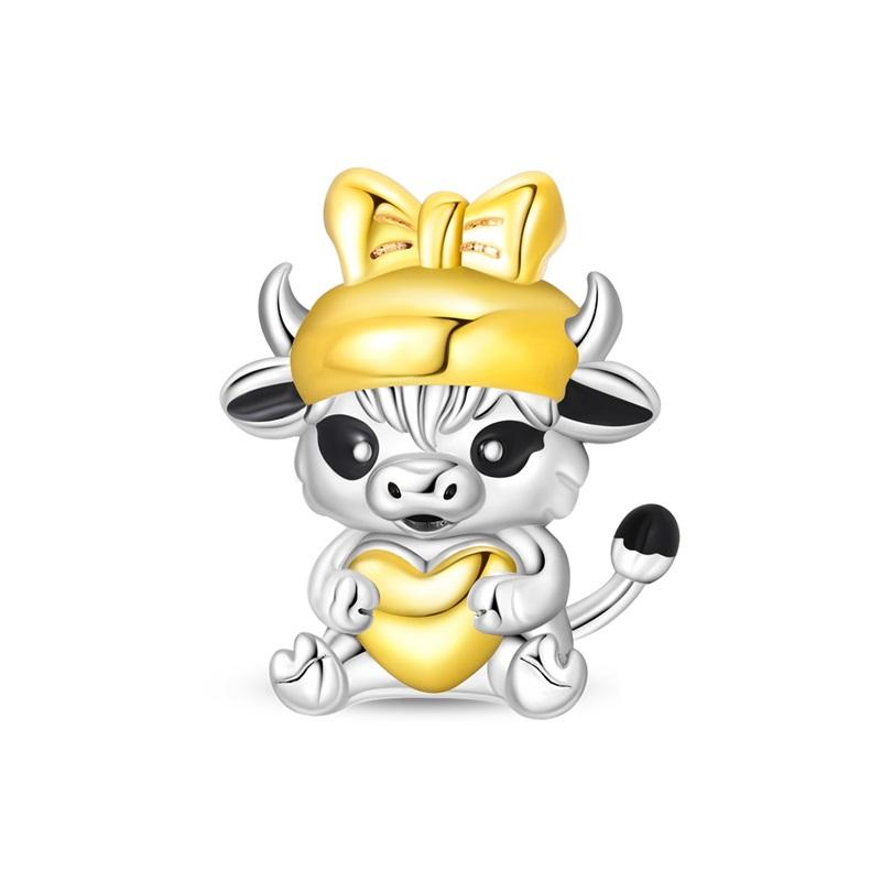 New 925 Silver Lucky Zoo Cat Dog Rabbit Fox Charms Bead For Women Fit Bracelet DIY Birthday Party Jewelry Gift