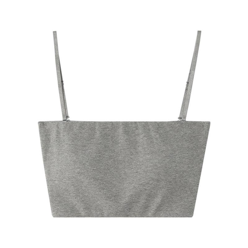

Двусторонний рубчатый эластичный топ-майка со съемными бретелями – Бандо из высокоэластичного хлопка со спандексом для комфорта и универсальности. Medium хизер серый