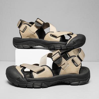 Sandals Men Genuine Leather Sandalias Summer Casual Shoes Fashion Comfortable Outdoor Mens Shoes Zapatos Hombre Big Szie