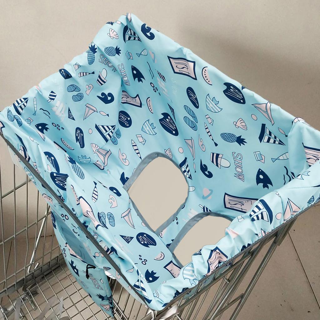 Einkaufswagen-Sitzbezug, Hochstuhlbezug für Kinder, wasserdichtes Polyester, schmutzabweisendes Sicherheitskissen aus Polyester für Babys und Kleinkinder