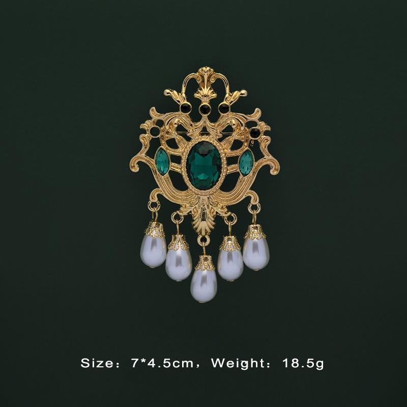 

Барочная винтажная цветная хрустальная жемчужина брошь-булавка драгоценный камень полая геометрическая брошь