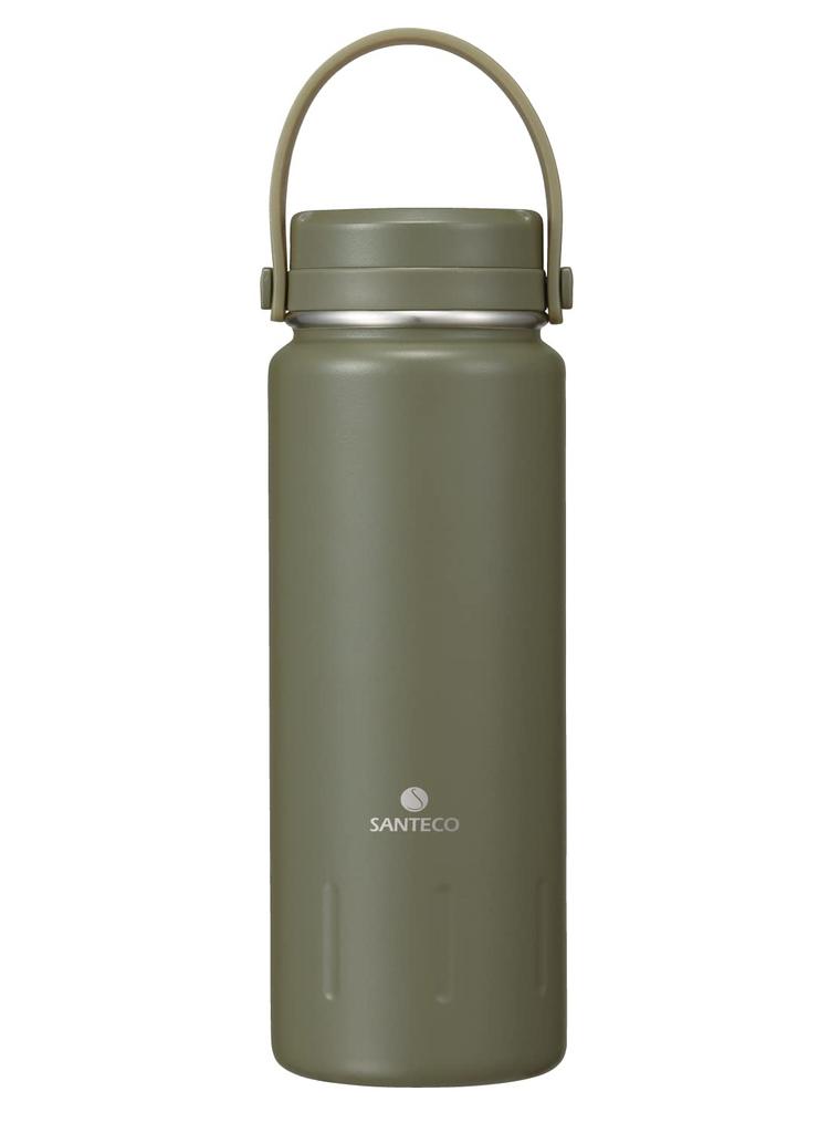 CB Japan 500ml Khaki Vacuum Insulated Stainless Steel Water Bottle with KOYA Outdoor SANTECO Handle, Bottle,