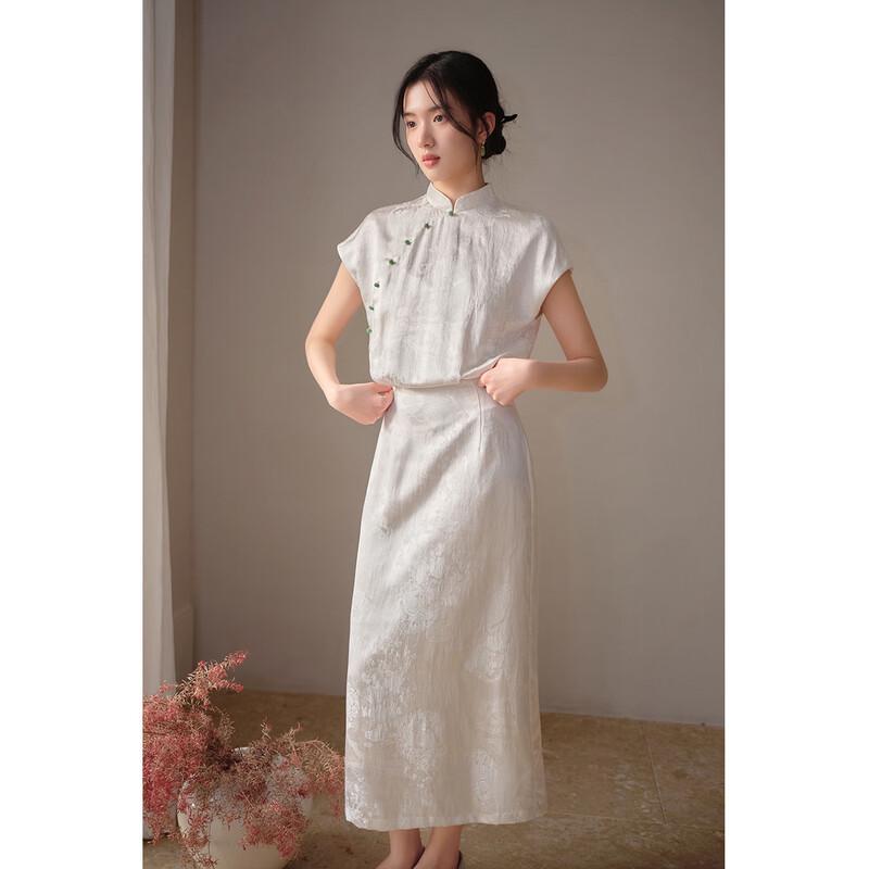 JK&JS New Chinese Style Jacquard Qipao Dress