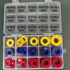 Dopamine 75pcs Red, Yellow, Blue PA66 Insulating Nylon Flat Washer Ring M10-M16
