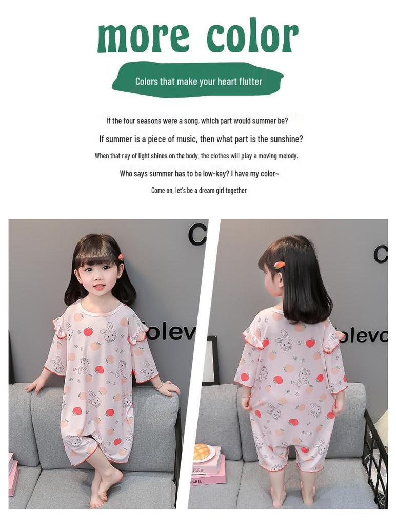 Sommer-Mädchen-Cartoon-Modal-Kurzarm-Pyjama