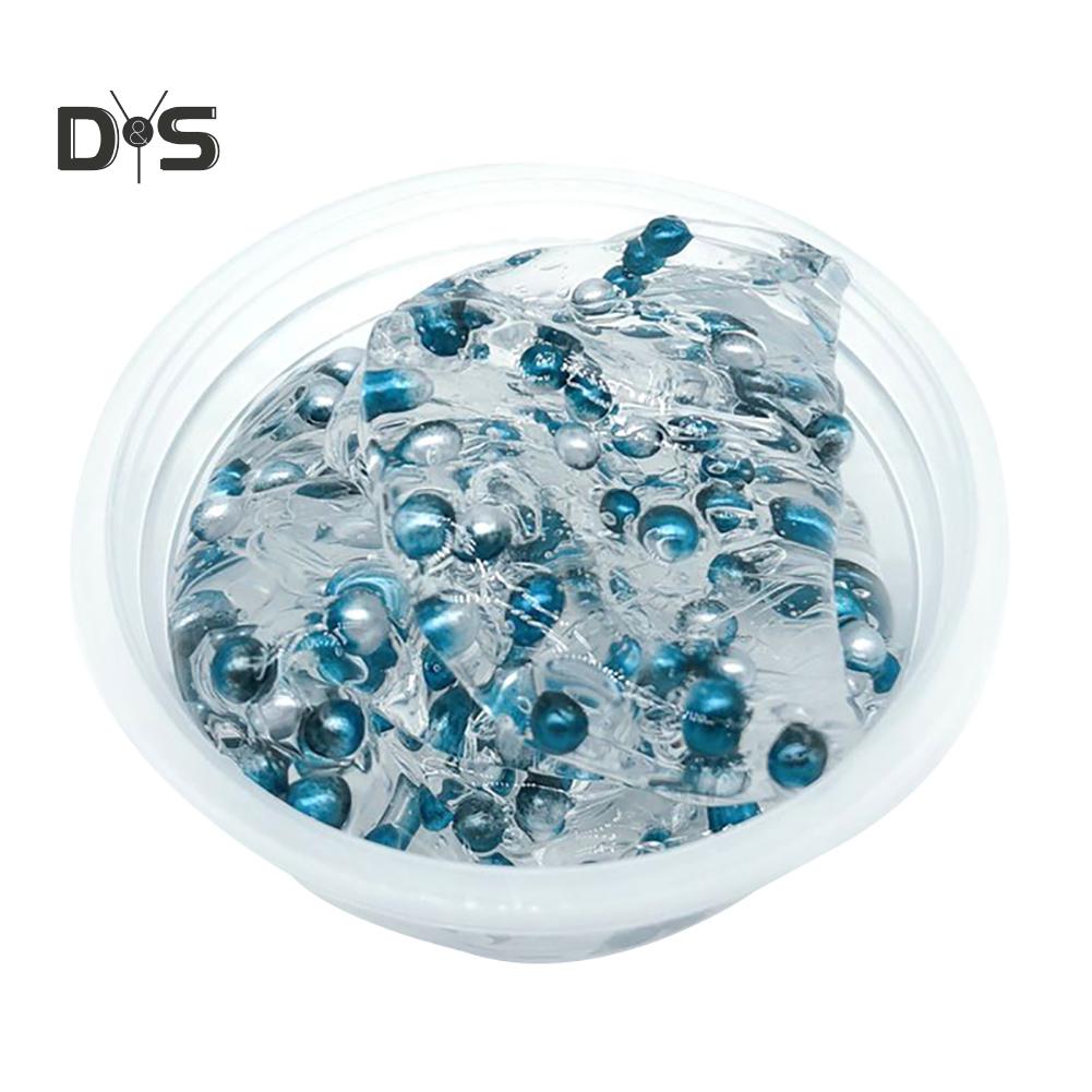 Clear Crystal Slime Multicolor Beads Fluffy Soft Clay Decompression Kids Toy