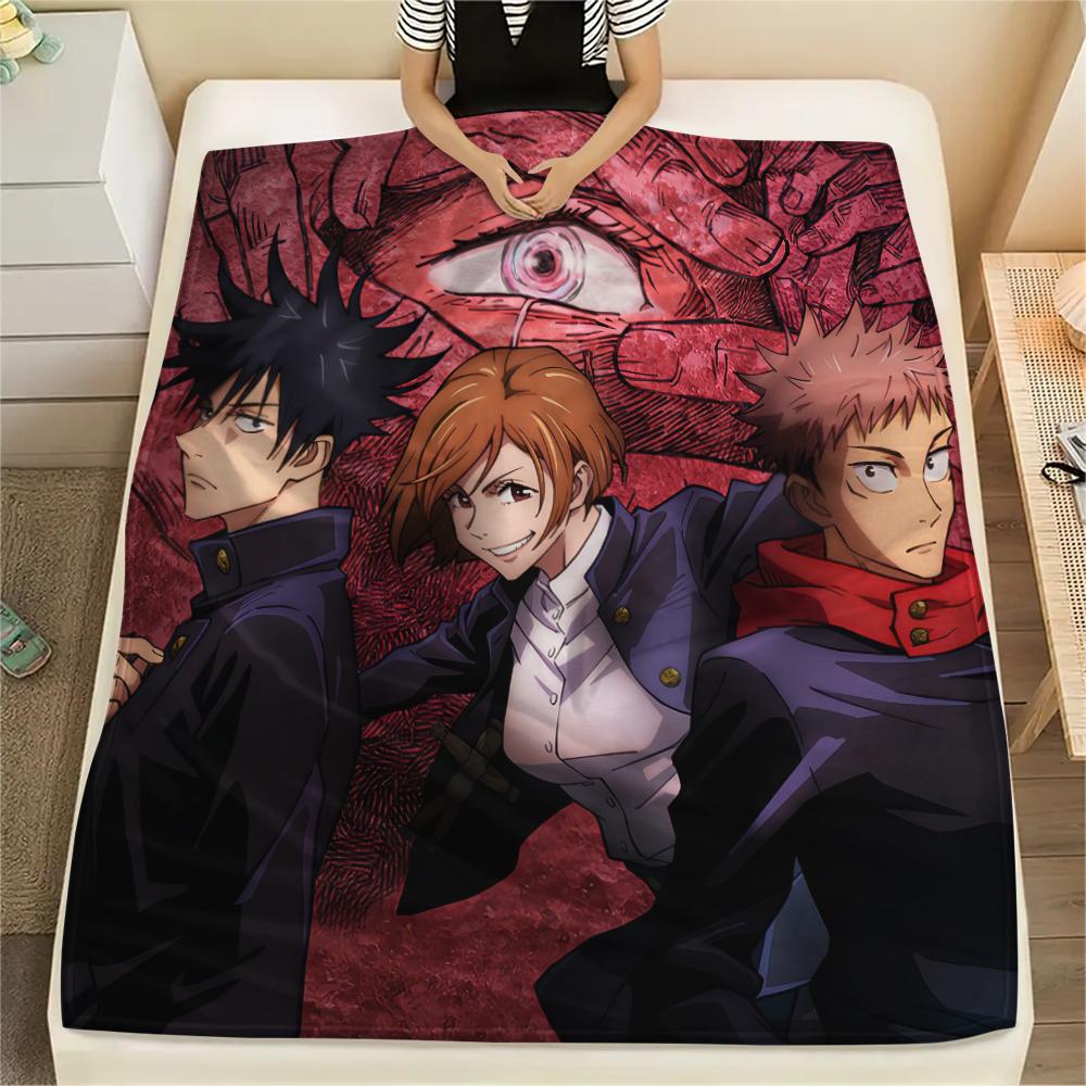 Jujutsu Kaisen Battle Blanket, Cozy Throw for Sofa Bed, Ideal Gift for Anime Enthusiasts.chl