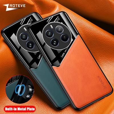 למארז Realme12 Pro+ Zroteve עור PU כיסוי קשיח מפלסטיק PC מגנטי לרכב עבור OPPO Realme 12 12x 11x 11 Pro Plus מארזי טלפון Realme11