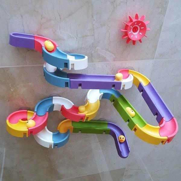 Haeneul Water Slide Way DIY Baby Bath Lek Vattenleksak Koreanska barnleksaker