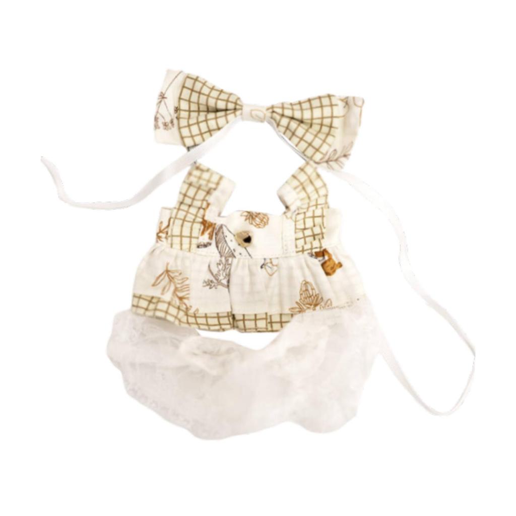 20cm Plush Doll Dress Doll Clothes DIY Doll Toy for Little Girls Gift Photo Props Soft Stylish Dress up Doll Outifit