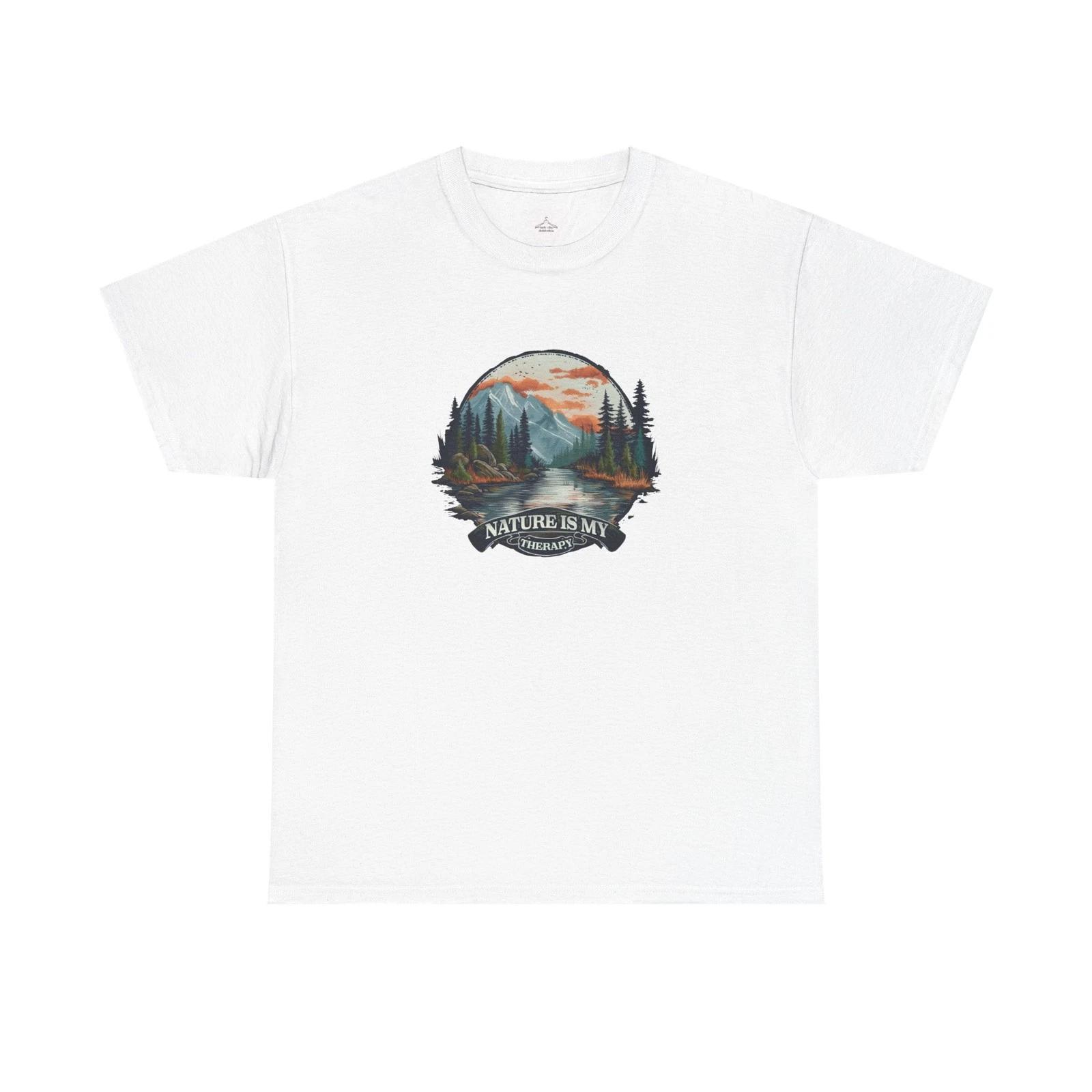 

Nature Is My Therapy Unisex Heavy Cotton Tee, Outdoor Lover T-Shirt, Nature L