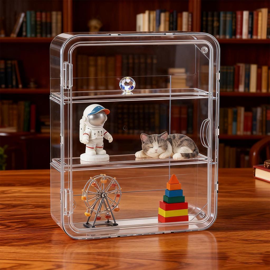 Storage Box Transparent Acrylic Display Boxes Dustproof Doll Figure Blind Box Organizer Cabinet Display Stand