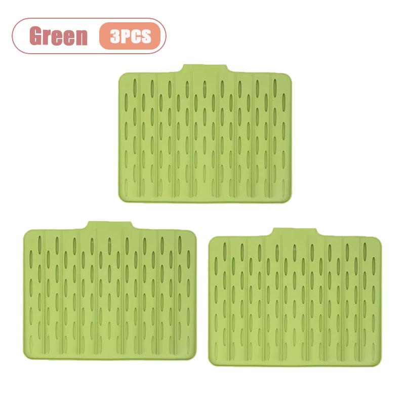Sloped Silicone Drying Mat Thick Countertop Protector Heat Insulation Pot Holder Non Slip Cutting Board Grip for Kitchen