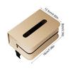 Car Mounted Tissue Box Large Rectangle PU Leather Car Napkin Holder Car Seat Back Hanging Large Capacity Paper Box