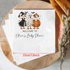 Custom Halloween Baby Shower Napkin Spooky Duck Party Napkin A Little Boo Is Almost Due Birthday Cocktail Luncheon Dinner