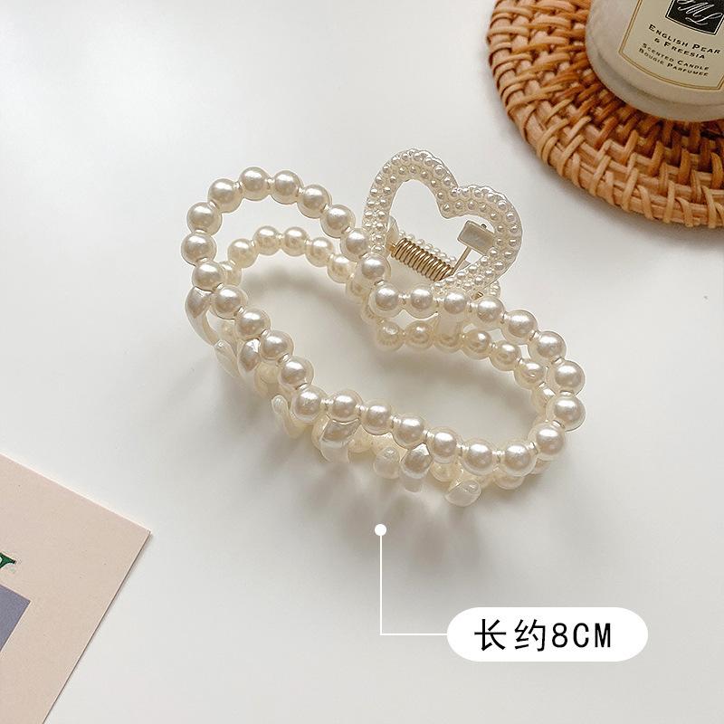 Kshmir New style exaggerated large beads acrylic hair clip large make-up hair styling hairpin female hair pearl hair accessories