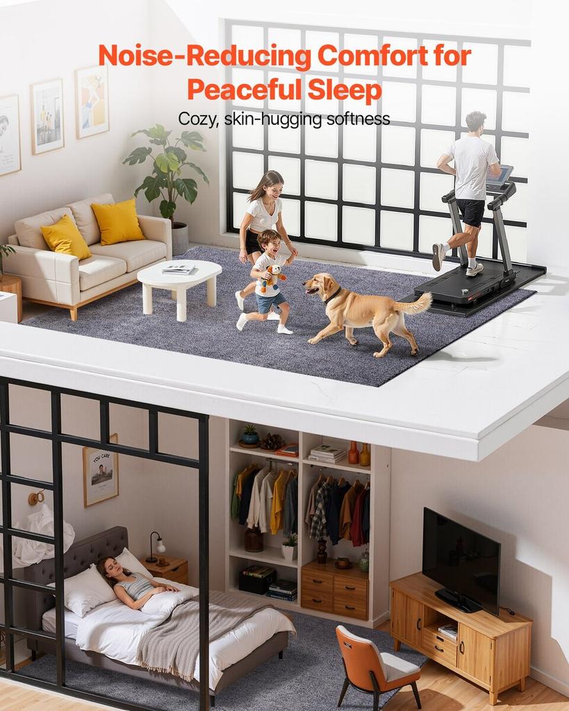 Indoor Plush Area Rugs, 2.74 x 3.66 m Plush Carpet, Area Rugs Furry with Long Plushs Pile, Thick & Durable High-Pile Rug for High-Traffic Areas,