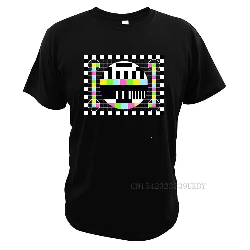 

The Big Bang Theory T Shirt Retro TV Test Screen With No Signal TShirt Sheldon Cooper Geek EU Size Tees Pure Cotton Soft Tops... S разноцветный