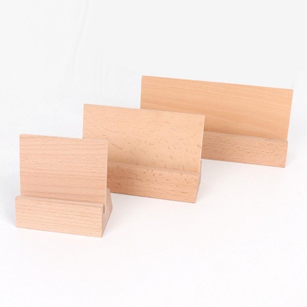 Stable Base Wooden Desk Calendar Holder Natural Postcard Holder Card Display Stand  Greeting Stand
