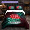 Set Biancheria da Letto 3 Pezzi in Microfibra con Fantasia Rugby Inglese Copripiumino Decorativo per Camera da Letto Uso Domestico
