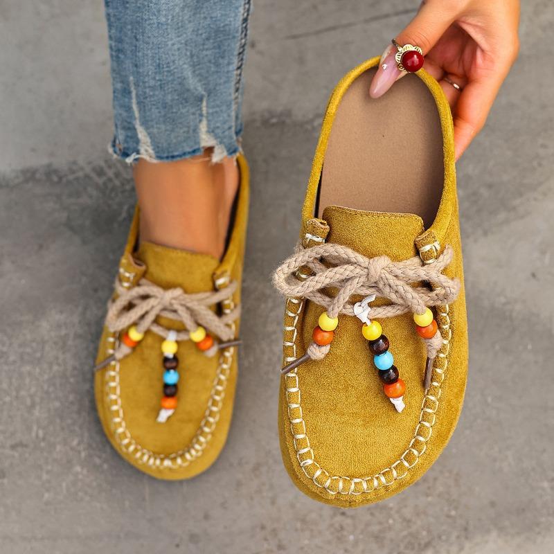 The New Retro Baotou Thick-soled Shoes Are Casual and Fashionable, with One Foot and Half Slippers
