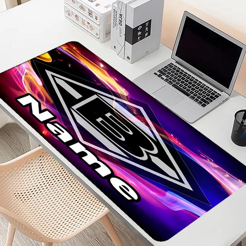 Custom Name Personalized Borussia Monchengladbach Pattern Mousepad, Laptop PC Desk Mat, Decorative Desk Mat for Home Keyboard Pad Gift