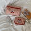 Cloth Cherry Cosmetic Bag Cotton Toiletry Bag Simple Toiletry Organizer Bag  Unisex