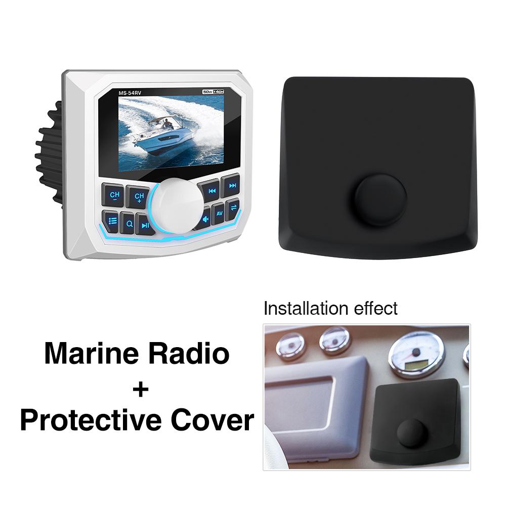 Marine RadioMP5 Player Boat Stereo For Yacht RV ATV UTV Golf Cart FM AM RDS Digital Media Audio Bluetooth IPX5 Waterproof