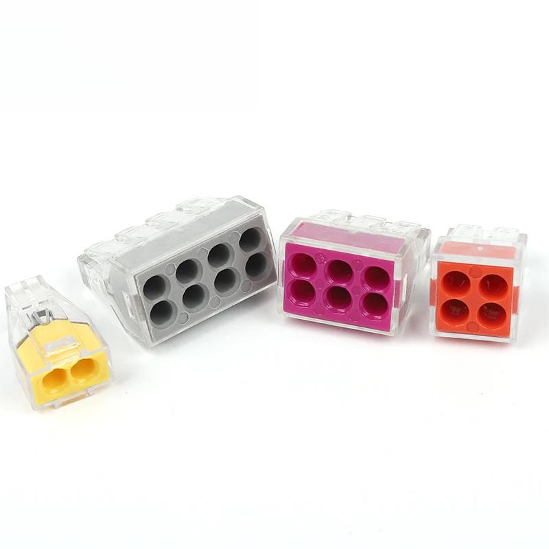 102/104/106/108 Conectori Universali Compacți pentru Cabluri Bloc Terminal cu Conductor Push-in 2/4/6/8 Pini Mini Cutie de Joncțiune Rapidă