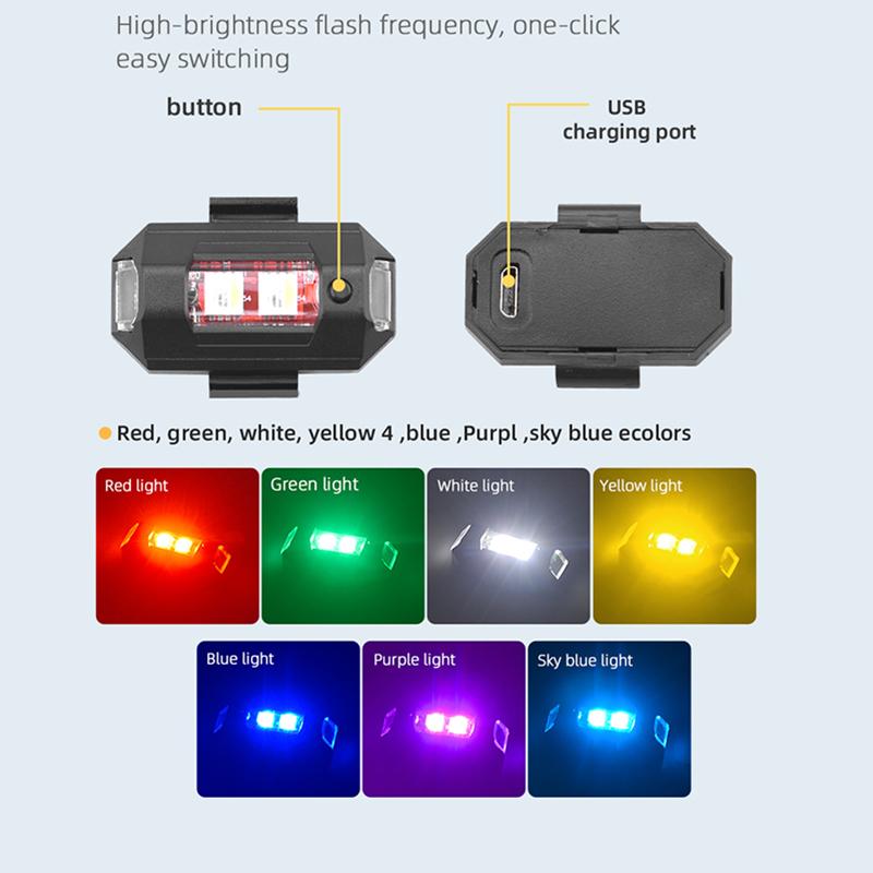 Universal Drone Strobe Lights LED Lamp for DJI Mavic 3/Mavic2/MINI 3 Pro/Air2S/MINI 2SE Signal Indicator Turn Lights Accessories