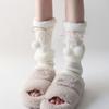 Lamb Wool Knitted Leg Warmers Furball Leg Cover Unique Ruffle Socks  Winter