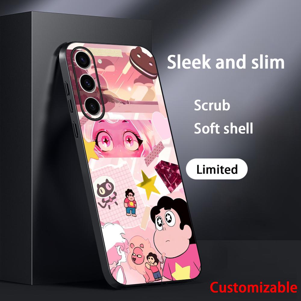 Steven classic cartoon cute universe design Phone Case For Samsung Galaxy S26 S25 S24 S23 S22 S21 Plus Ultra Note20 Soft Black