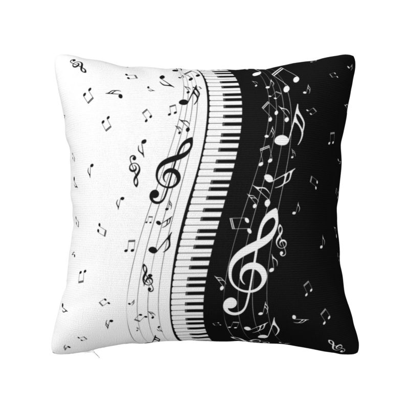 Festiwal Muzyczny Nuta Muzyczna Poszewka na Poduszkę 40*40cm na Poszewkę na Poduszkę na Sofę Miękka Poliestrowa Poszewka Drukowana Dwustronnie