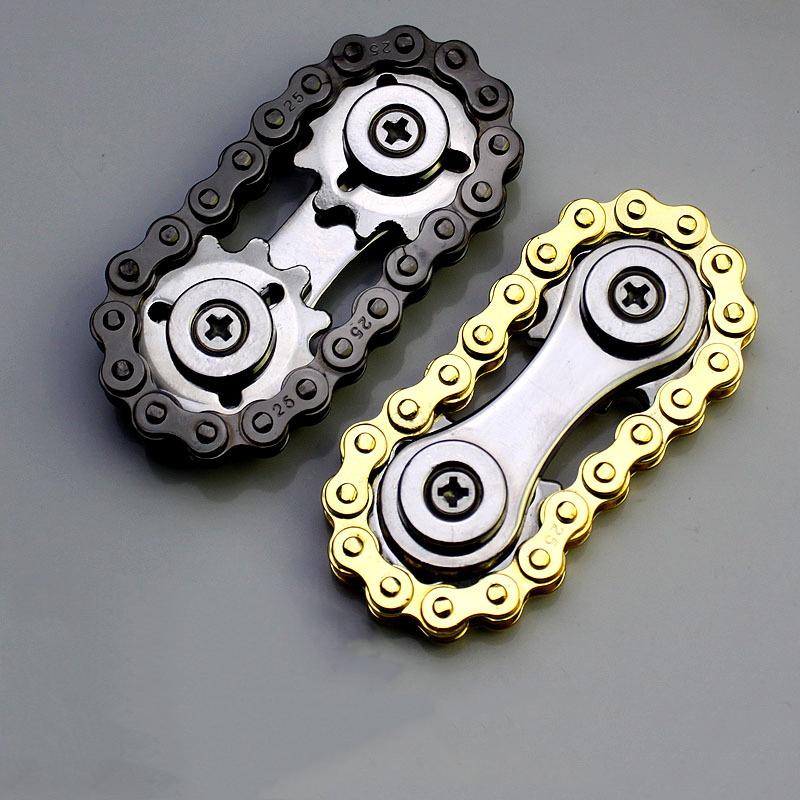New Sprockets Flywheel Fingertip Gyro Fidget Spinner Antistress Anxiety Metal Bike Chains Christmas Gift For Adult Kids