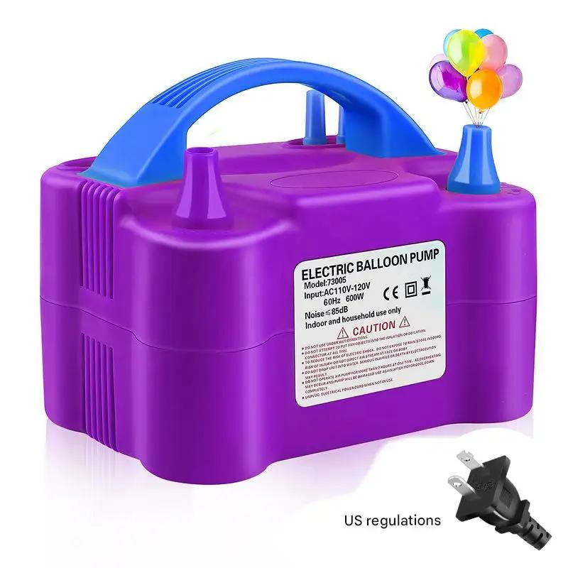 AC dual hole balloon blowing pump, portable birthday party and holiday banquet balloon accessories, electric air blowing pump