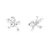 Swarovski Volta Fashionable and Versatile Bow Small Size Crystal Earrings for Women 5647579