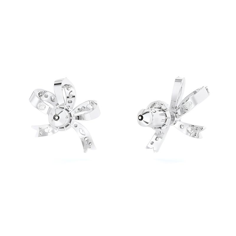 Swarovski Volta Fashionable and Versatile Bow Small Size Crystal Earrings for Women 5647579