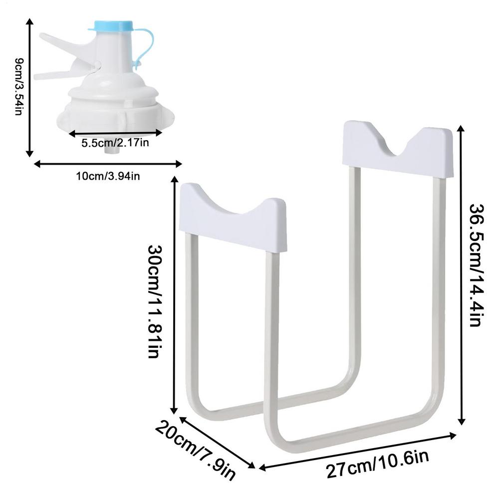 Nuovo Supporto Dispenser Stand Rack Portabottiglie d'Acqua da 3-5 Galloni Tappo Ugello Antipolvere Bocca Bottiglia d'Acqua Non Filettata