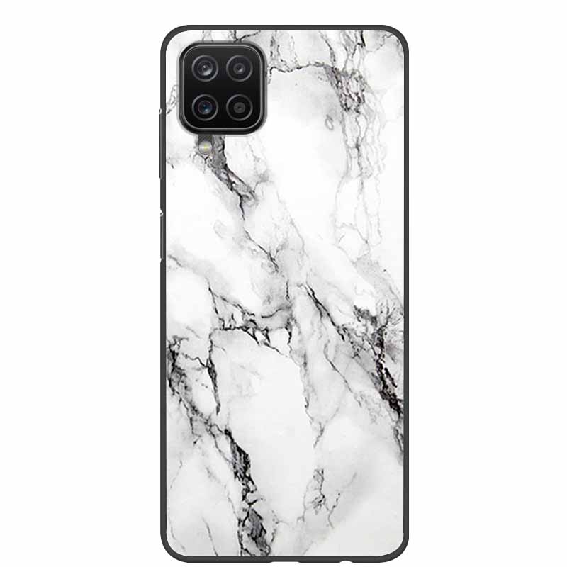 For Samsung A12 Case Marble Soft Silicone Back Case for Samsung Galaxy A12 GalaxyA12 Nacho A 12 SM-A125 Phone Cover Coque Fundas