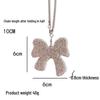 Rhinestone Bow Polymer Clay Rearview Mirror Ornament for Women