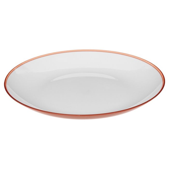 Assiette Plate - Collection Pastel - 25 Cm - Rouge - Polystyrène Dur - Compatible Lave-vaisselle