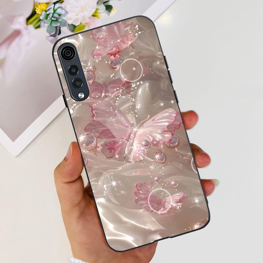 For LG Velvet 5G 4G / Velvet 5G UW Case Cute Cartoon Panda Flower Luxury Soft Silicon Phone Case Back Cover Capas
