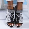 Summer New Women's Large Size Roman Style Sandals Breathable Open Toe Round Head Fish Mouth Beach Shoes Women's Sandals