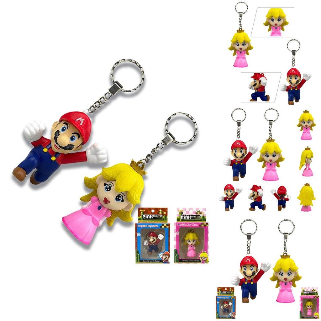 Portachiavi Ciondolo Principessa Peach Carino con Personaggio di Super Mario Per Collezionisti
