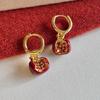 Pomegranate Pendant Necklace Drop Earrings Pendant Earrings Elegant Jewelry Alloy Texture for Gifts and Celebrations