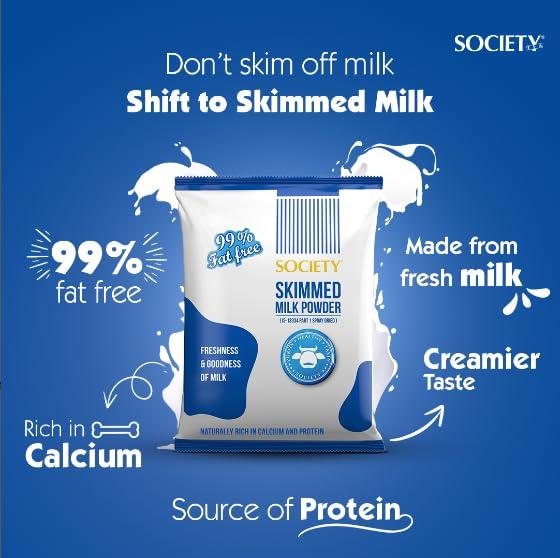 Society Skimmed Milk Powder Less Than 1% Fat High Calcium Protein Daily Beverage Mix 500 Gx Pack Of 2