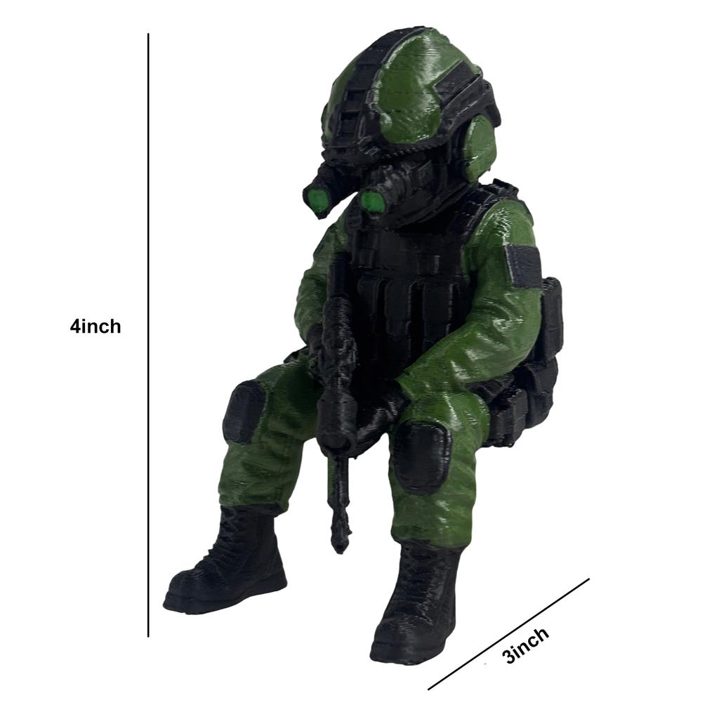 Tactical Mini Soldier Figurine Tactical Sniper Mini Figurine for Ornaments Enthusiasts Decorative Collectors