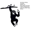 Middle Finger Monkey Silhouette Sign Weather-proof Heavy Duty Outdoor Garden Patio Yard