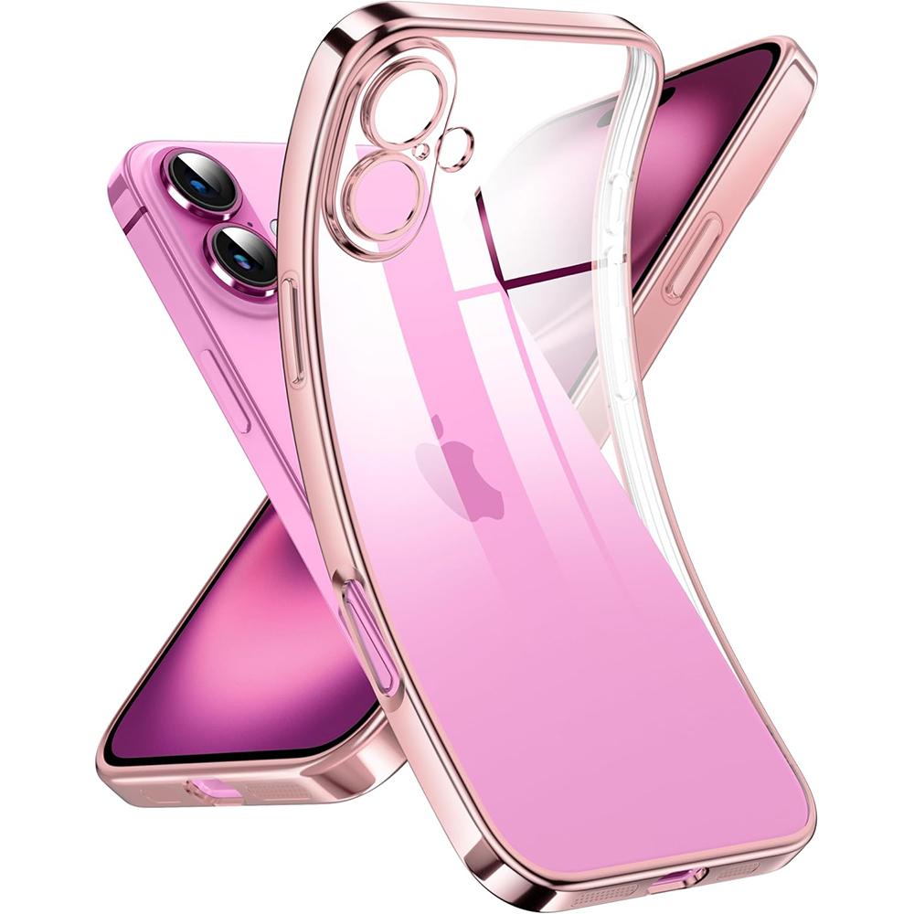 Luxus Glitzer Beschichtung Silikon Weiche Hülle Für iPhone 17 Air 16 16E 15 14 13 Pro Max Plus Transparente Abdeckung Stoßfeste TPU Hülle