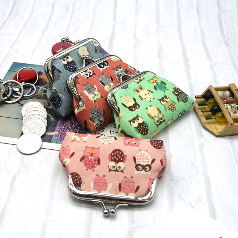 Cute Cartoon Printed Owl Coin Purse Wallet Hasp Pocket Money Purse Wedding Candy Bag
